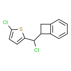 ChemSpider 2D Image | 2-[Bicyclo[4.2.0]octa-1,3,5-trien-7-yl(chloro)methyl]-5-chlorothiophene | C13H10Cl2S