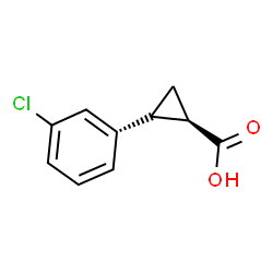 ChemSpider 2D Image | (1R,2S)-2-(3-Chlorophenyl)cyclopropanecarboxylic acid | C10H9ClO2