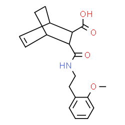 ChemSpider 2D Image | 3-{[2-(2-Methoxyphenyl)ethyl]carbamoyl}bicyclo[2.2.2]oct-5-ene-2-carboxylic acid | C19H23NO4