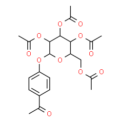 ChemSpider 2D Image | 4-Acetylphenyl 2,3,4,6-tetra-O-acetylhexopyranoside | C22H26O11