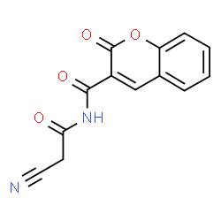 ChemSpider 2D Image | N-(Cyanoacetyl)-2-oxo-2H-chromene-3-carboxamide | C13H8N2O4