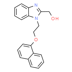 ChemSpider 2D Image | {1-[2-(1-Naphthyloxy)ethyl]-1H-benzimidazol-2-yl}methanol | C20H18N2O2