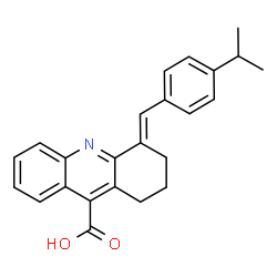 ChemSpider 2D Image | (4E)-4-(4-Isopropylbenzylidene)-1,2,3,4-tetrahydro-9-acridinecarboxylic acid | C24H23NO2
