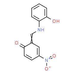 ChemSpider 2D Image | 6-{[(2-Hydroxyphenyl)amino]methylene}-4-nitro-2,4-cyclohexadien-1-one | C13H10N2O4