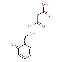 ChemSpider 2D Image | 3-Oxo-3-{2-[(6-oxo-2,4-cyclohexadien-1-ylidene)methyl]hydrazino}propanoic acid | C10H10N2O4