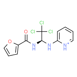 ChemSpider 2D Image | 2-{[(1S)-2,2,2-Trichloro-1-(2-furoylamino)ethyl]amino}pyridinium | C12H11Cl3N3O2