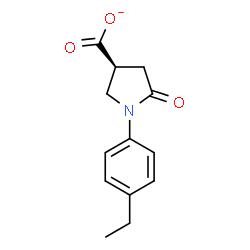 ChemSpider 2D Image | (3S)-1-(4-Ethylphenyl)-5-oxo-3-pyrrolidinecarboxylate | C13H14NO3