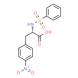 ChemSpider 2D Image | 4-Nitro-N-(phenylsulfonyl)-L-phenylalanine | C15H14N2O6S