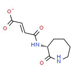 ChemSpider 2D Image | (2E)-4-Oxo-4-{[(3R)-2-oxo-3-azepanyl]amino}-2-butenoate | C10H13N2O4