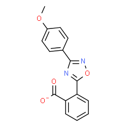 ChemSpider 2D Image | 2-[3-(4-Methoxyphenyl)-1,2,4-oxadiazol-5-yl]benzoate | C16H11N2O4