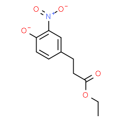 ChemSpider 2D Image | 4-(3-Ethoxy-3-oxopropyl)-2-nitrophenolate | C11H12NO5