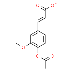 ChemSpider 2D Image | (2E)-3-(4-Acetoxy-3-methoxyphenyl)acrylate | C12H11O5