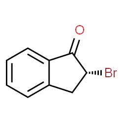 ChemSpider 2D Image | (2R)-2-Bromo-1-indanone | C9H7BrO
