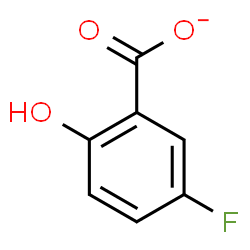 ChemSpider 2D Image | 5-Fluoro-2-hydroxybenzoate | C7H4FO3