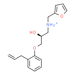 ChemSpider 2D Image | (2S)-3-(2-Allylphenoxy)-N-(2-furylmethyl)-2-hydroxy-1-propanaminium | C17H22NO3
