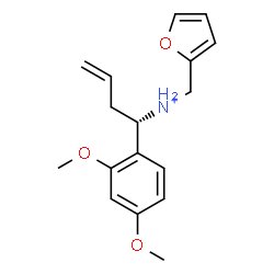 ChemSpider 2D Image | (1S)-1-(2,4-Dimethoxyphenyl)-N-(2-furylmethyl)-3-buten-1-aminium | C17H22NO3