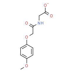 ChemSpider 2D Image | {[(4-Methoxyphenoxy)acetyl]amino}acetate | C11H12NO5