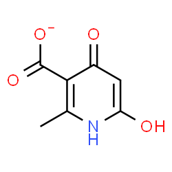ChemSpider 2D Image | 6-Hydroxy-2-methyl-4-oxo-1,4-dihydro-3-pyridinecarboxylate | C7H6NO4