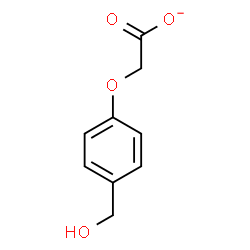 ChemSpider 2D Image | [4-(Hydroxymethyl)phenoxy]acetate | C9H9O4