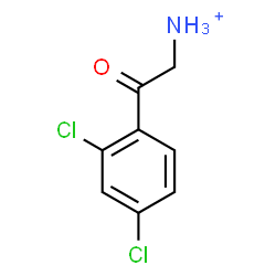 ChemSpider 2D Image | 2-(2,4-Dichlorophenyl)-2-oxoethanaminium | C8H8Cl2NO