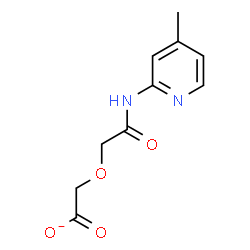 ChemSpider 2D Image | {2-[(4-Methyl-2-pyridinyl)amino]-2-oxoethoxy}acetate | C10H11N2O4