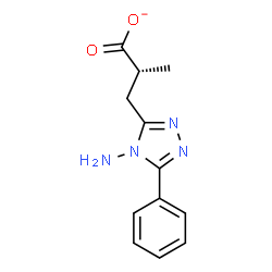 ChemSpider 2D Image | (2R)-3-(4-Amino-5-phenyl-4H-1,2,4-triazol-3-yl)-2-methylpropanoate | C12H13N4O2