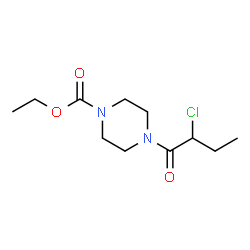 ChemSpider 2D Image | Ethyl 4-(2-chlorobutanoyl)-1-piperazinecarboxylate | C11H19ClN2O3