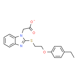 ChemSpider 2D Image | (2-{[2-(4-Ethylphenoxy)ethyl]sulfanyl}-1H-benzimidazol-1-yl)acetate | C19H19N2O3S