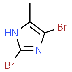 ChemSpider 2D Image | 2,4-Dibromo-5-methyl-1H-imidazole | C4H4Br2N2