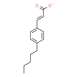 ChemSpider 2D Image | (2E)-3-(4-Pentylphenyl)acrylate | C14H17O2