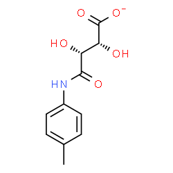 ChemSpider 2D Image | (2R,3R)-2,3-Dihydroxy-4-[(4-methylphenyl)amino]-4-oxobutanoate | C11H12NO5