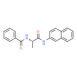 ChemSpider 2D Image | N-[(2S)-1-(2-Naphthylamino)-1-oxo-2-propanyl]benzamide | C20H18N2O2