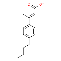 ChemSpider 2D Image | (2E)-3-(4-Butylphenyl)-2-butenoate | C14H17O2