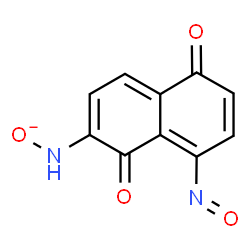 ChemSpider 2D Image | [(8-Nitroso-1,5-dioxo-1,5-dihydro-2-naphthalenyl)amino]oxidanide | C10H5N2O4