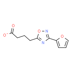 ChemSpider 2D Image | 4-[3-(2-Furyl)-1,2,4-oxadiazol-5-yl]butanoate | C10H9N2O4