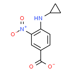 ChemSpider 2D Image | 4-(Cyclopropylamino)-3-nitrobenzoate | C10H9N2O4