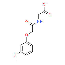 ChemSpider 2D Image | {[(3-Methoxyphenoxy)acetyl]amino}acetate | C11H12NO5