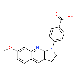 ChemSpider 2D Image | 4-(7-Methoxy-2,3-dihydro-1H-pyrrolo[2,3-b]quinolin-1-yl)benzoate | C19H15N2O3