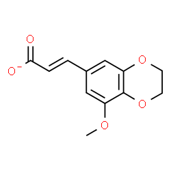 ChemSpider 2D Image | (2E)-3-(8-Methoxy-2,3-dihydro-1,4-benzodioxin-6-yl)acrylate | C12H11O5
