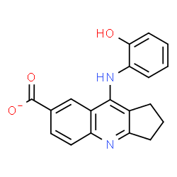 ChemSpider 2D Image | 9-[(2-Hydroxyphenyl)amino]-2,3-dihydro-1H-cyclopenta[b]quinoline-7-carboxylate | C19H15N2O3