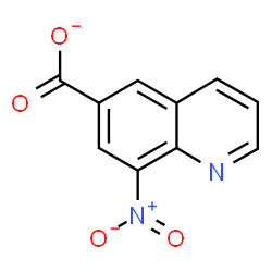 ChemSpider 2D Image | 8-Nitro-6-quinolinecarboxylate | C10H5N2O4