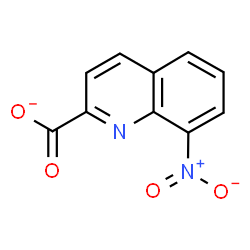 ChemSpider 2D Image | 8-Nitro-2-quinolinecarboxylate | C10H5N2O4