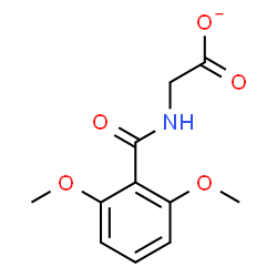 ChemSpider 2D Image | [(2,6-Dimethoxybenzoyl)amino]acetate | C11H12NO5