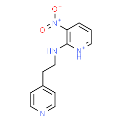 ChemSpider 2D Image | 3-Nitro-2-{[2-(4-pyridinyl)ethyl]amino}pyridinium | C12H13N4O2