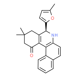 ChemSpider 2D Image | (5S)-3,3-Dimethyl-5-(5-methyl-2-furyl)-3,4,5,6-tetrahydrobenzo[a]phenanthridin-1(2H)-one | C24H23NO2