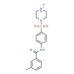 ChemSpider 2D Image | 1-Methyl-4-({4-[(3-methylbenzoyl)amino]phenyl}sulfonyl)piperazin-1-ium | C19H24N3O3S