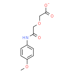ChemSpider 2D Image | {2-[(4-Methoxyphenyl)amino]-2-oxoethoxy}acetate | C11H12NO5