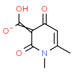 ChemSpider 2D Image | (1,6-Dimethyl-2,4-dioxo-1,4-dihydro-3(2H)-pyridinylidene)(hydroxy)methanolate | C8H8NO4