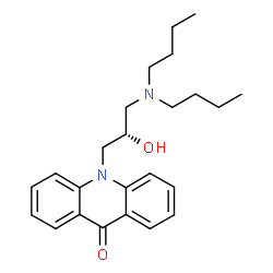 ChemSpider 2D Image | 10-[(2S)-3-(Dibutylamino)-2-hydroxypropyl]-9(10H)-acridinone | C24H32N2O2