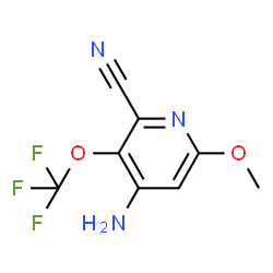 ChemSpider 2D Image | 4-Amino-6-methoxy-3-(trifluoromethoxy)-2-pyridinecarbonitrile | C8H6F3N3O2